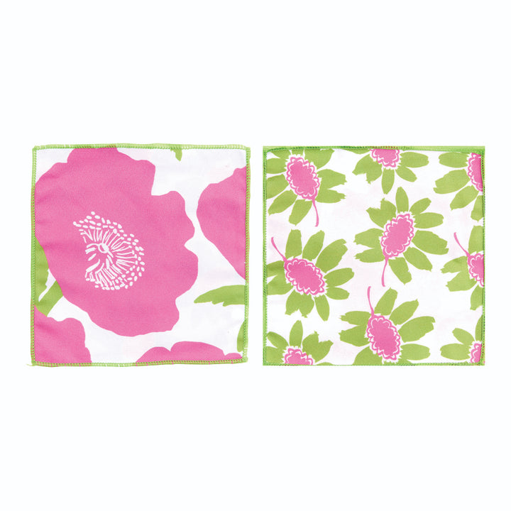 Poppies Pink Cocktail Napkins - Set of 8