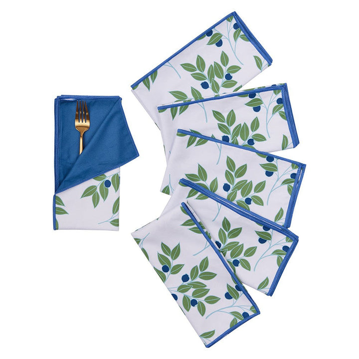 Blueberries Dinner Napkins - Set of 6