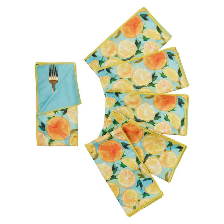 Lemon Slices Dinner Napkins - Set of 6